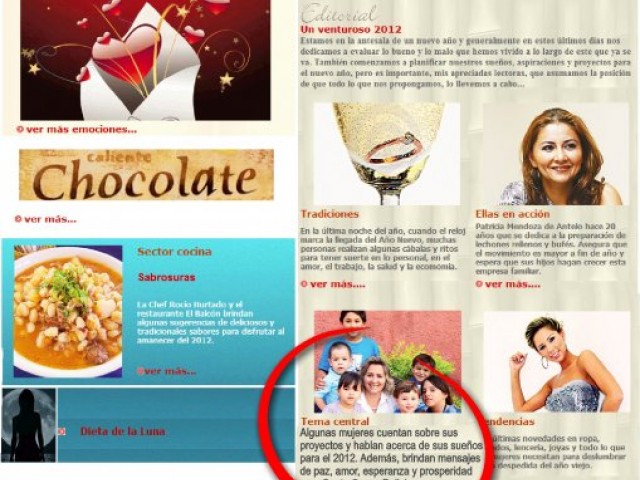 Bolivia - Periódico El Deber para revista Para Ellas